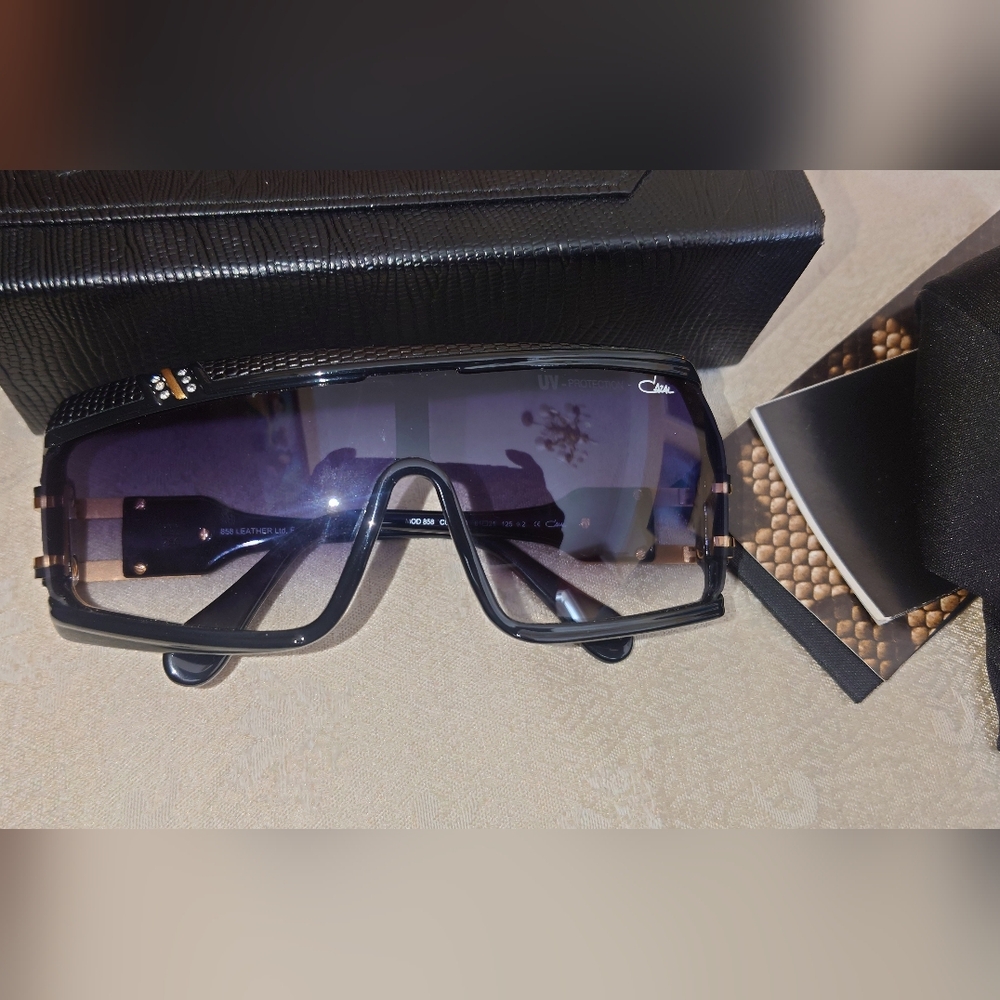 Vintage Limited Edition Leather 858 Cazal Legends Sunglasses
